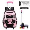 Корейский рюкзак на колесиках для девочек начальной школы, 1-3 и 5-6 классы, возраст 6-12 лет