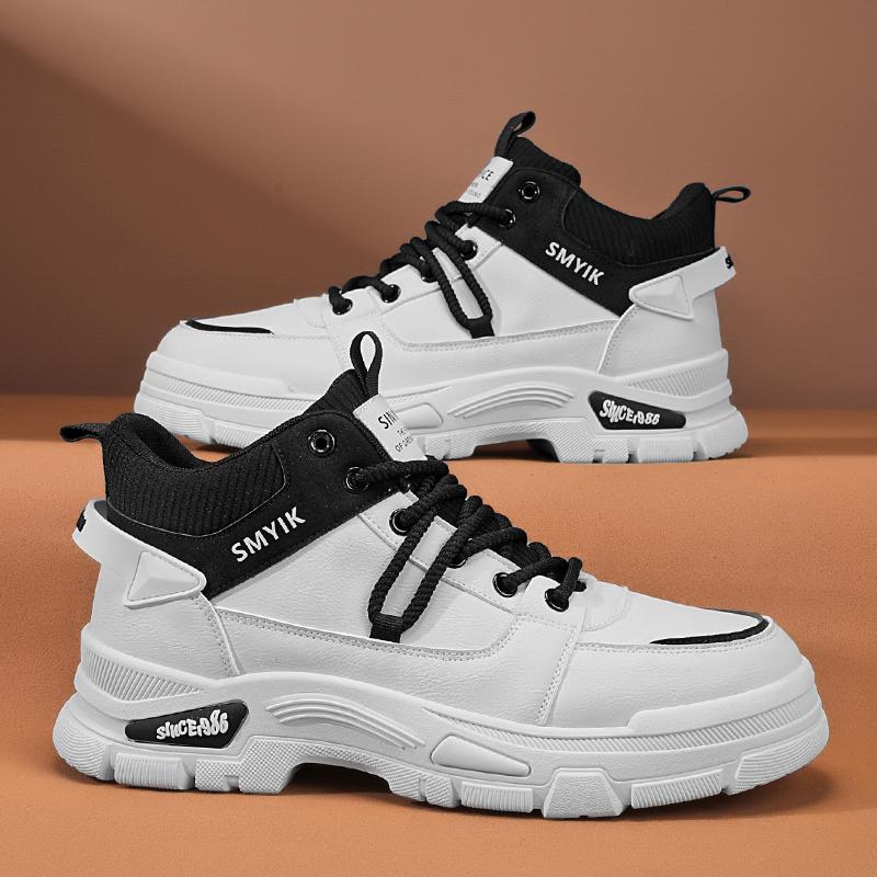 Мужские ботинки осенне-зимние модные повседневные желтые ботинки с толстой подошвой, нескользящие, удобные ботинки для улицы, молодежные рабочие ботинки с мягкой подошвой