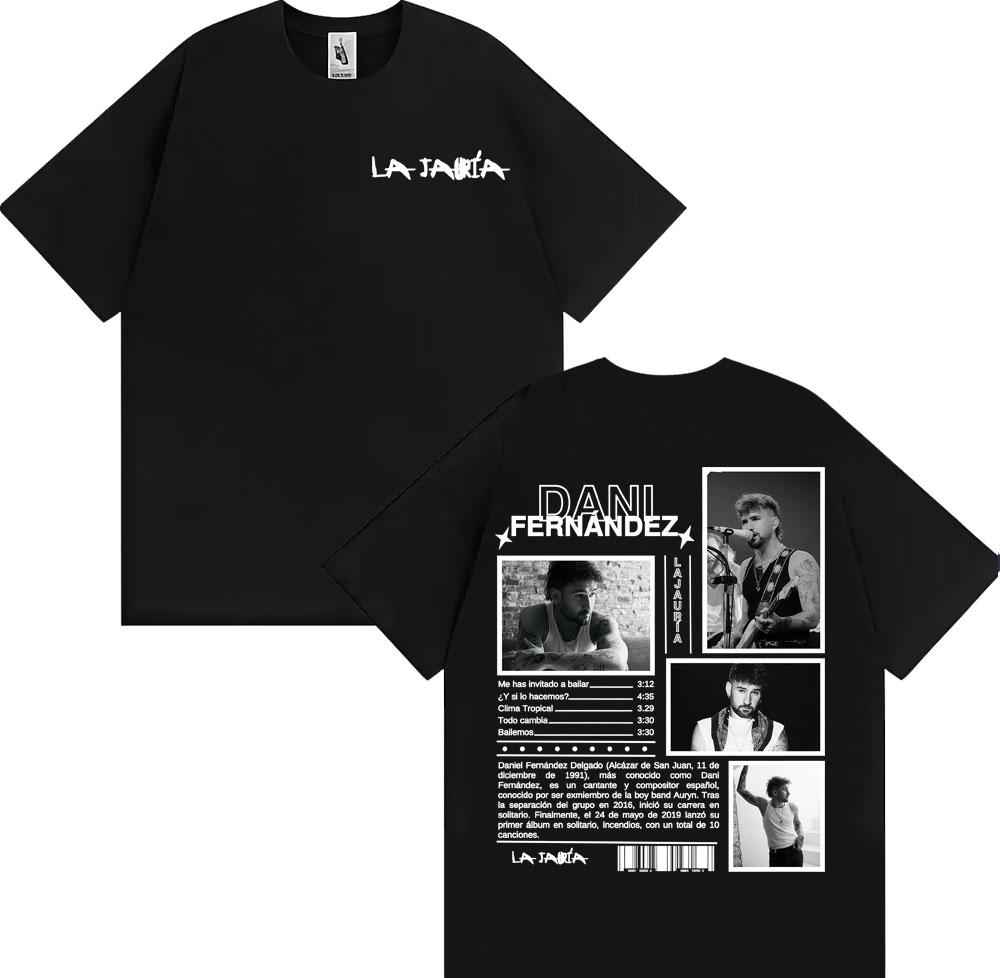 Singer Dani Fernandez La Jauria Album Tour Tshirt 2026 Summer Mens Womens Casual Cotton Tshirt Fashion Retro Mens Tshirt