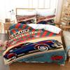 3D Digital Printing Quilt Set Three-Piece Cartoon Retro Car