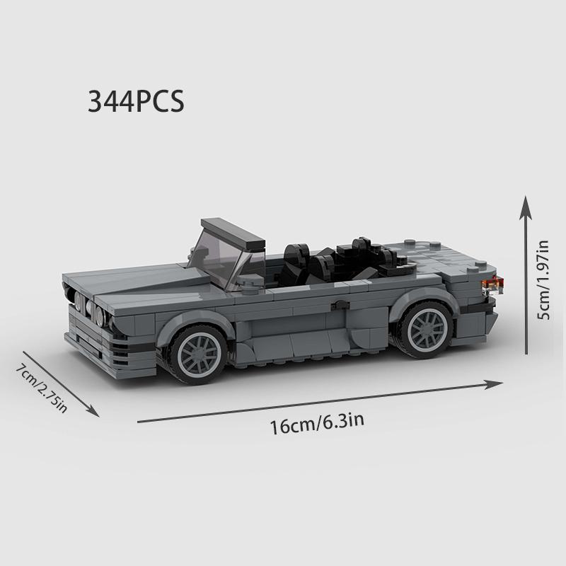 Открытый Городской Автомобиль для Гонки Кабриолет MOC M3 E30 Кабриолет Runabout Модель Автомобиля Строительные Блоки Кирпичи Детские Игрушки Подарок