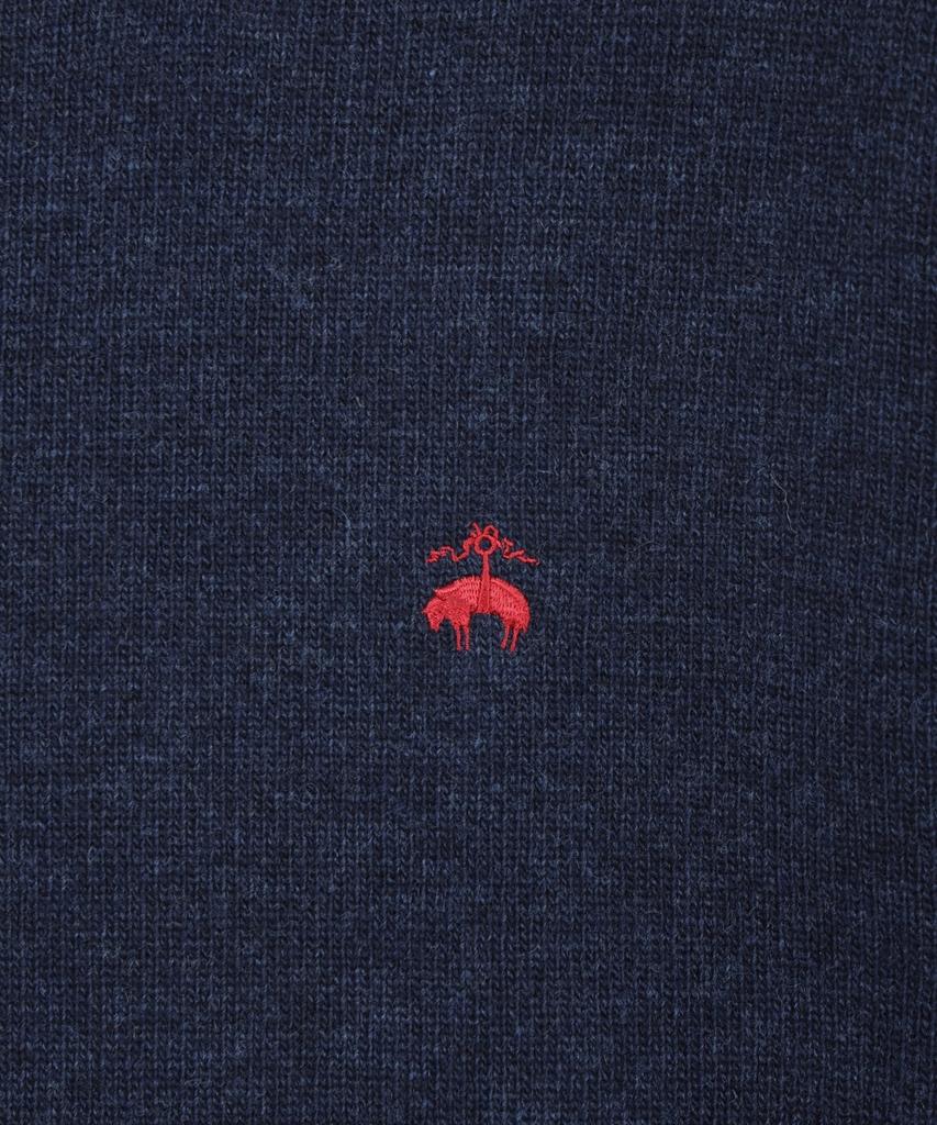 BROOKS BROTHERS Wool Solid Pullover (Navy) (Bbwrmof413)