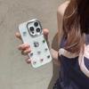 Чехол для телефона с цветными драгоценными камнями для IPhone17Promax, изысканный блеск, в стиле инс, женская модель 15 для Apple 14, прозрачный