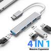 OTG Type C к USB 4 порта USB 3.0 Хаб Высокоскоростной Разветвитель Type c Адаптер Для ПК Компьютера Ноутбука Аксессуары Мультипортовый ХАБ
