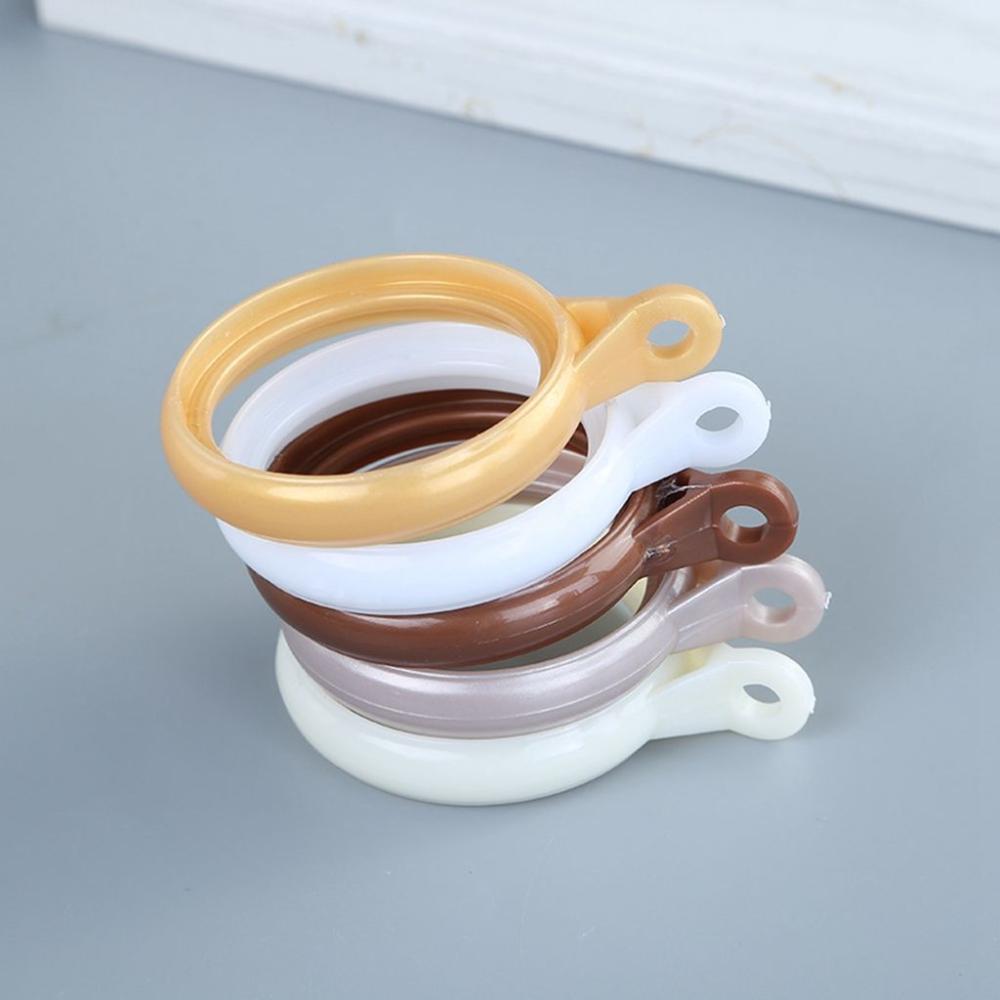 Mute Solid Color Simple Curtain Accessories Roman Rod Clip Hook Curtain Rings Hanging Loop Buckle