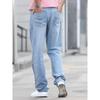 Men's Thin Loose Jeans Classic Straight  Blue Business Casual Elasticity Cotton Denim Trousers Plus Size 40
