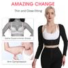Женская футболка с длинными рукавами для похудения рук, полимерный спортивный жилет для сауны, майки для тренировок, корректирующее белье, триммер для рук, тренажер для талии, компрессионные рукава