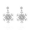 Pearl Snowflake Earrings Rhinestone Xmas Dangle Earrings Fashion Christmas Stud Earrings  Girls