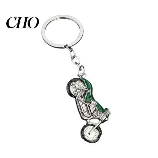 Compact Keychain Motorcycle Alloy Rhinestone Metal Key Ring Multiple Decorative Colors Cool Car Accessories for Men Women Accessory