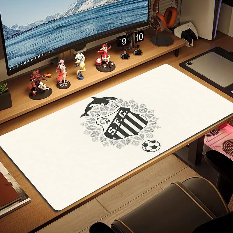 Подушка с принтом Santos FC Нескользящий Коврик для ноутбука, планшета, большой коврик для мыши XXL Коврик для мини-ПК Игровой коврик С заблокированным краем