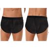 Mens Shorts Semi See-Through Sides Split Elastic Waistband Boxer Shorts Beach Shorts Swimsuits