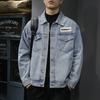 Тяжелая ретро-стираемая модная брендовая джинсовая куртка мужская свободная большого размера хулиганская красивая повседневная куртка джинсовая