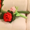 Soft Simulation Plush Rose Romantic Rose Plush Pillow Red Rose Bouquet  Home Decoration