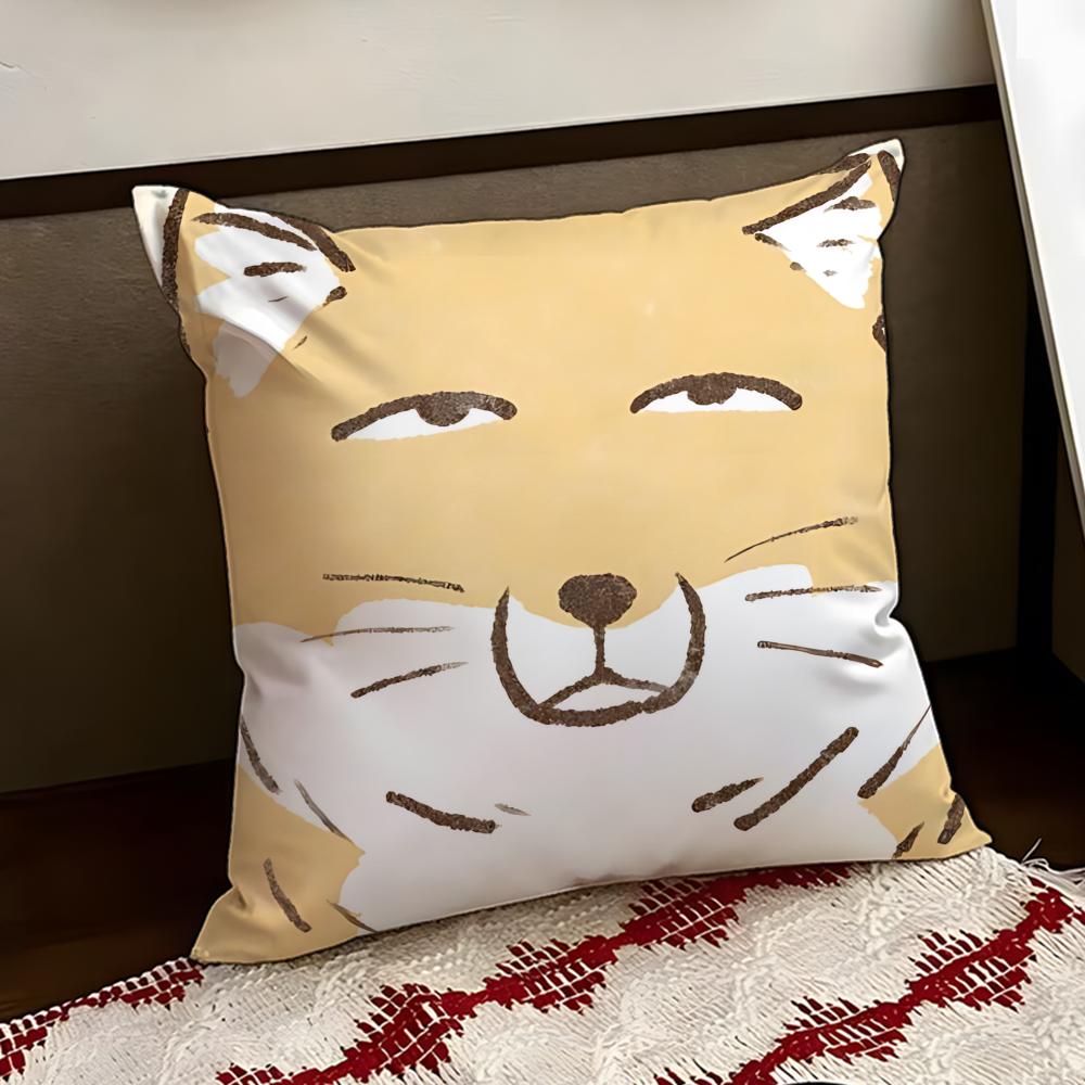 Sneaky Tibetan Fox Cushion Cover Reversible Soft Durable Pillow Cover Home  Car MultiScene Use for Daily Comfort