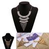 Fashionable And Creative Multi Layer Geometric Shape Women Metal Necklace For Casual Wear And Gift Giving