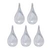 5-Pieces Waterdrop Shaped Christmas Ornaments Tree Decorations Fillable Droplets Empty Ball for Festive Wedding Decor