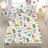 Мультяшный узор динозавров Матрас из трех частей Матрас с цифровой печатью из трех частей Комплект постельного белья
