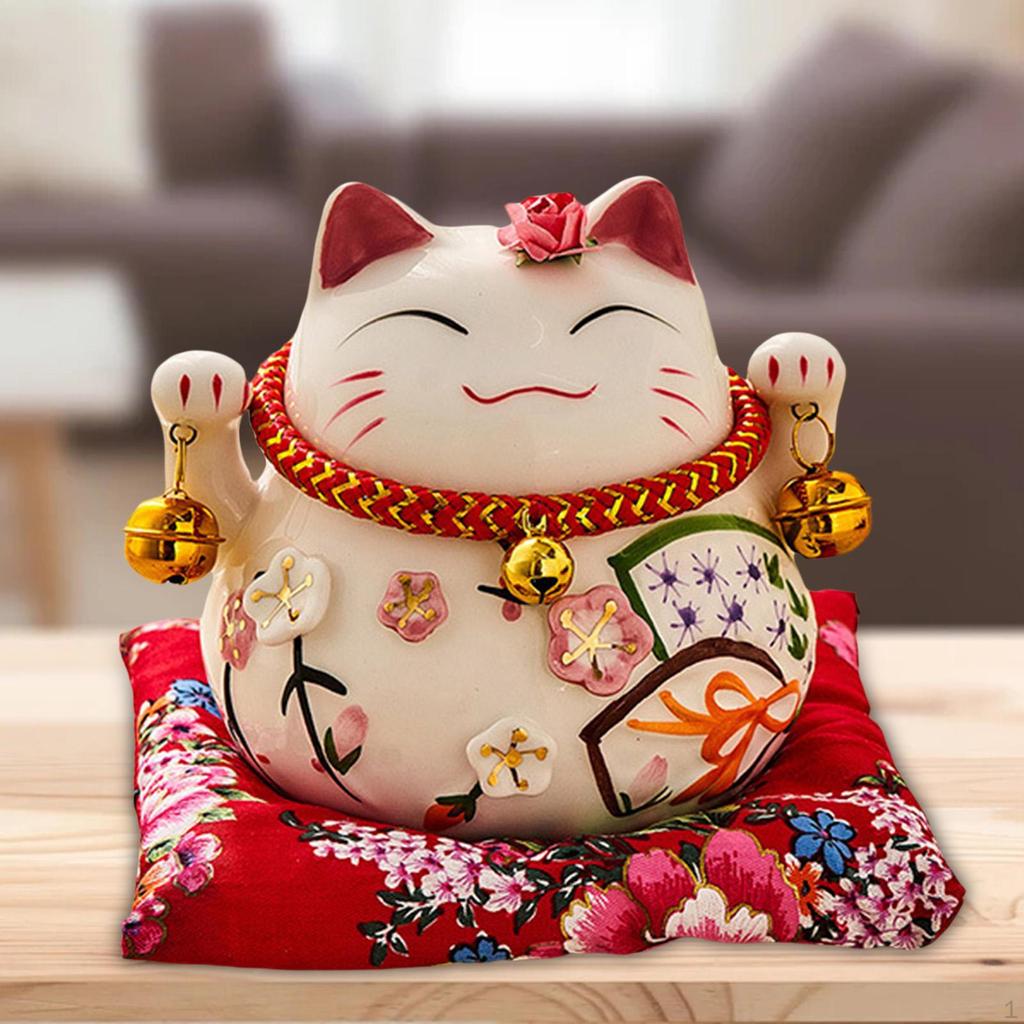 Китайская удача кошка поросенок фэн-шуй керамическая фигурка