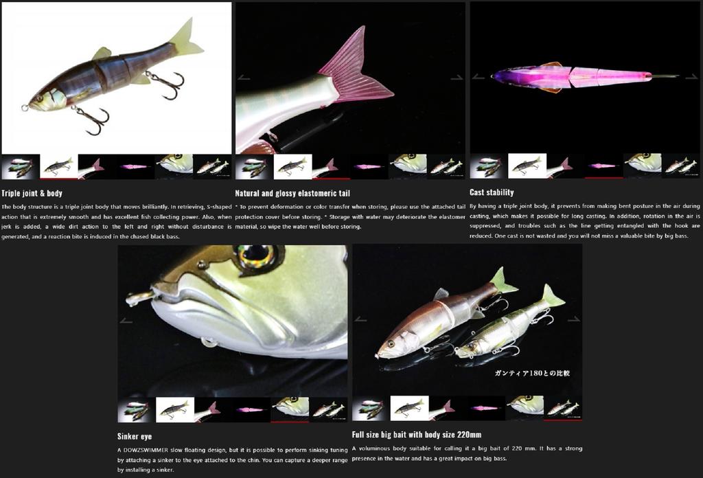 Jackall Плавающая приманка Dowzswimmer 220 SF RT Spawn Gill (6461)