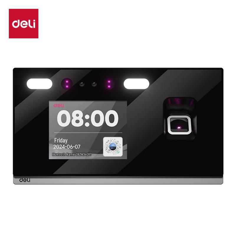Deli D30W Smart AI Face & Fingerprint Time Attendance System CN plug (adapter included)