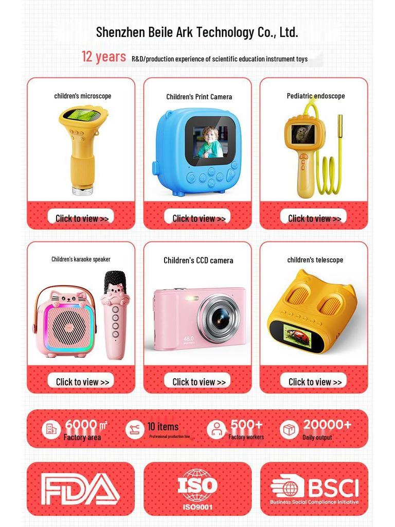 Children's Handheld Microscope for Outdoor Exploration - Portable Science Education Toy & Electronic Magnifier