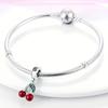 Copper Red Fruit Cherry Charm Beads Fit Pandach Bracelets Pendant Diy Anniversary Birthday Fashion Gifts Jewelry