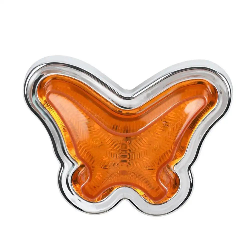 Красный габаритный фонарь в форме сердца, бабочки и звезды, указатель поворота, 24 В, светодиодный аксессуар для автомобилей, фургонов, грузовиков, прицепов, квадроциклов