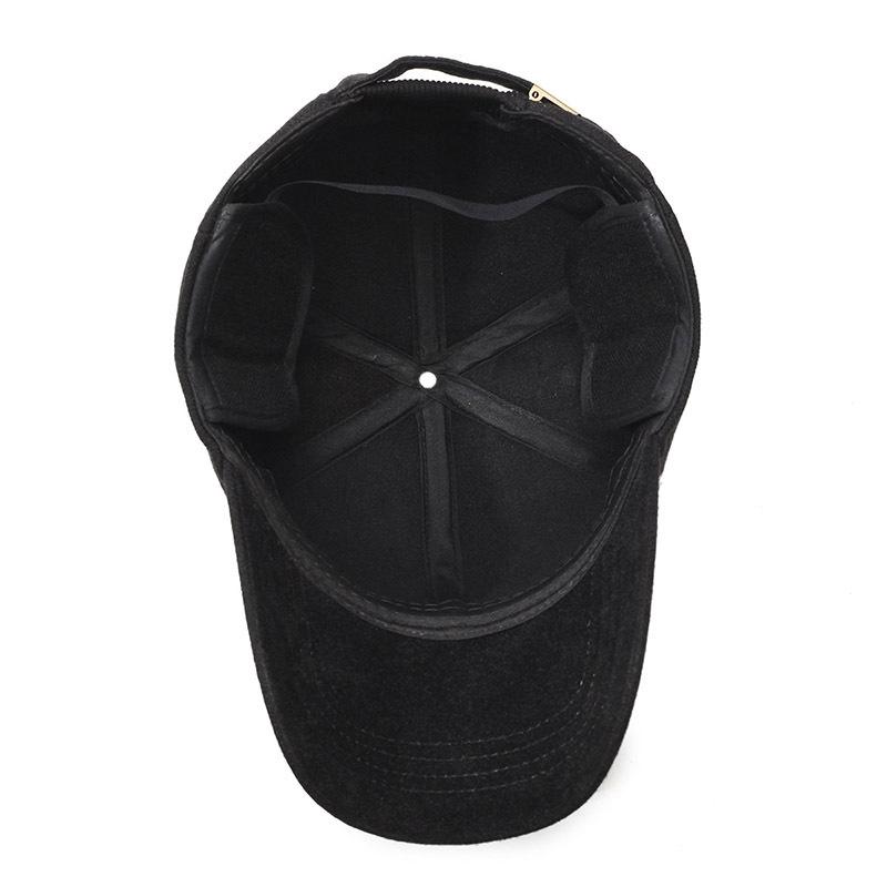 Зимняя бейсболка для защиты ушей, кепка для мужчин среднего и пожилого возраста, теплая хлопковая кепка для улицы