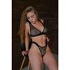 Women's Black Mesh Detailed Underwear Set