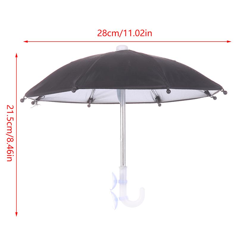 Auto Portable Mobile Phone Holder Car Mini Sunshade Rainproof Bike Motorcycle Decoration Umbrella Phone Stand Bracket Umbrella