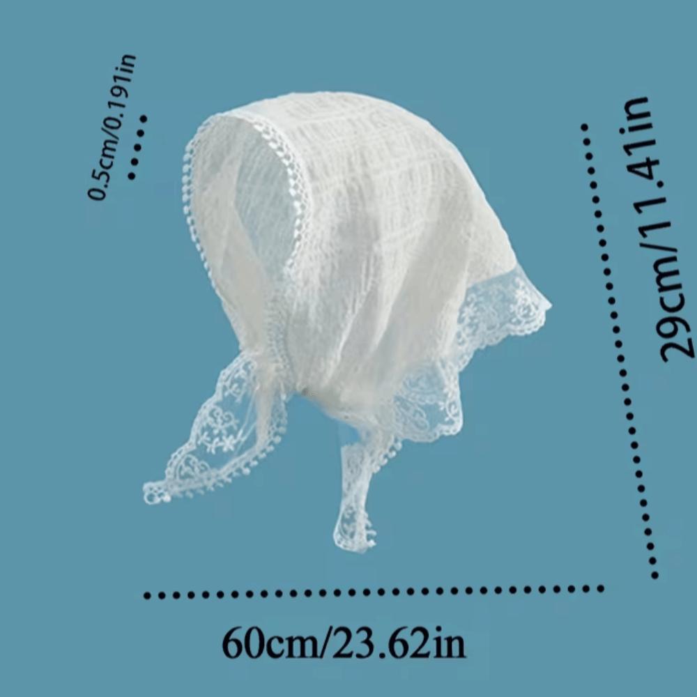 Vintage Lace Scarf Headband Colorful Pastoral Style French-style Hair Scarf Exquisite Korean Style Triangle Headscarf