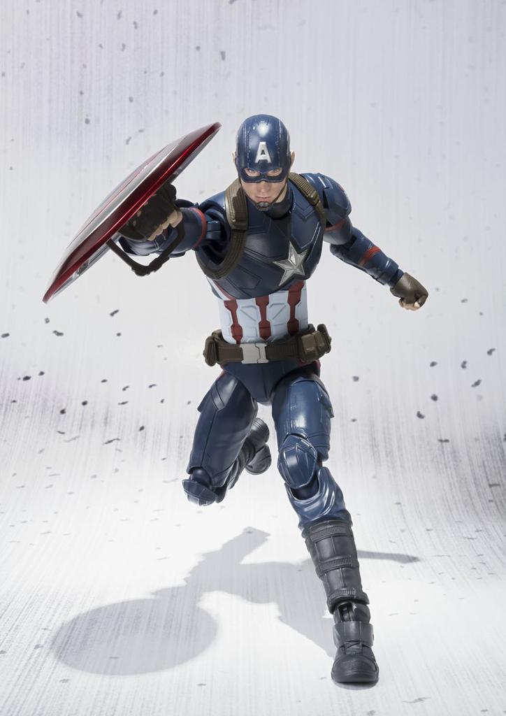 TAMASHII NATIONS Капитан Америка 150 мм окрашенная подвижная фигурка SHFiguarts (Гражданская война) приблизительно. АБС и ПВХ