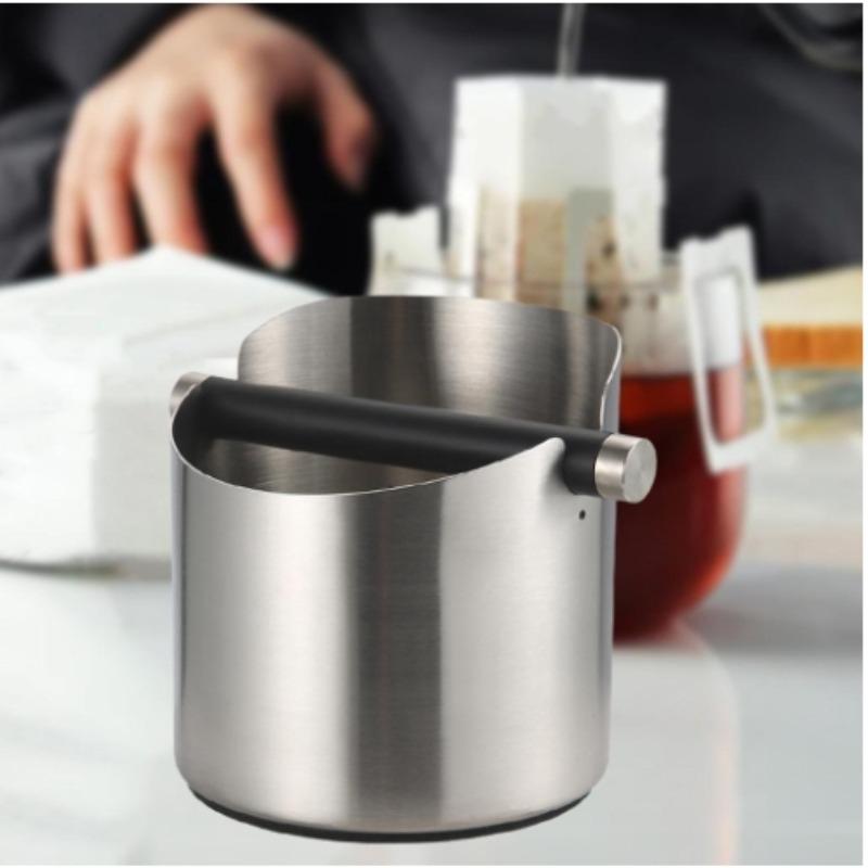 Коробка для кофе Knock Box из нержавеющей стали, амортизирующая мусорная корзина для эспрессо, домашнее ведро для кофейной гущи, коробка для кофе Knock Box, контейнер для молотого кофе Barista