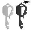 1/2Pcs Mini Multifunctional Keychain Stainless Steel Portable Key Shaped Multitool Screwdriver Bottle Opener Pocket Repair Tool