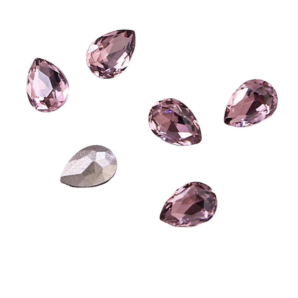 10 штук розовых блестящих стразов для украшения ногтей, смешанные формы, включая сердечки, квадраты, бабочки, капли, для DIY дизайна ногтей, дома, в салоне, для вечеринки