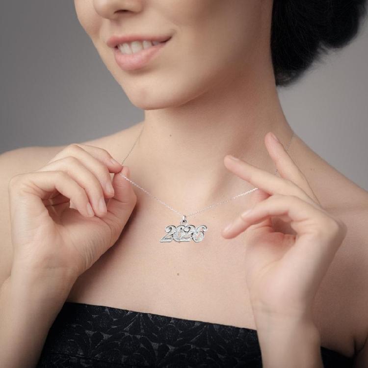 100Pieces Simple 2026 Year Number Charm Graduation Pendant For Unique Jewelry And Gift Crafting Project Decoration
