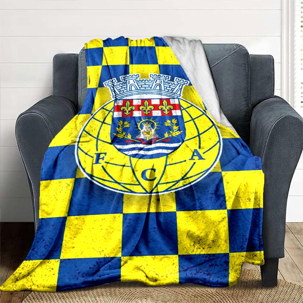 FC Arouca Print Flannel Blanket High Quality Warm Comfortable Cover for All Seasons Perfect for Gifts Home Decor
