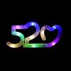 Colorful Love LED Light Luminous Cake Decoration Light Valentine's Day Decoration Lamp  Wedding