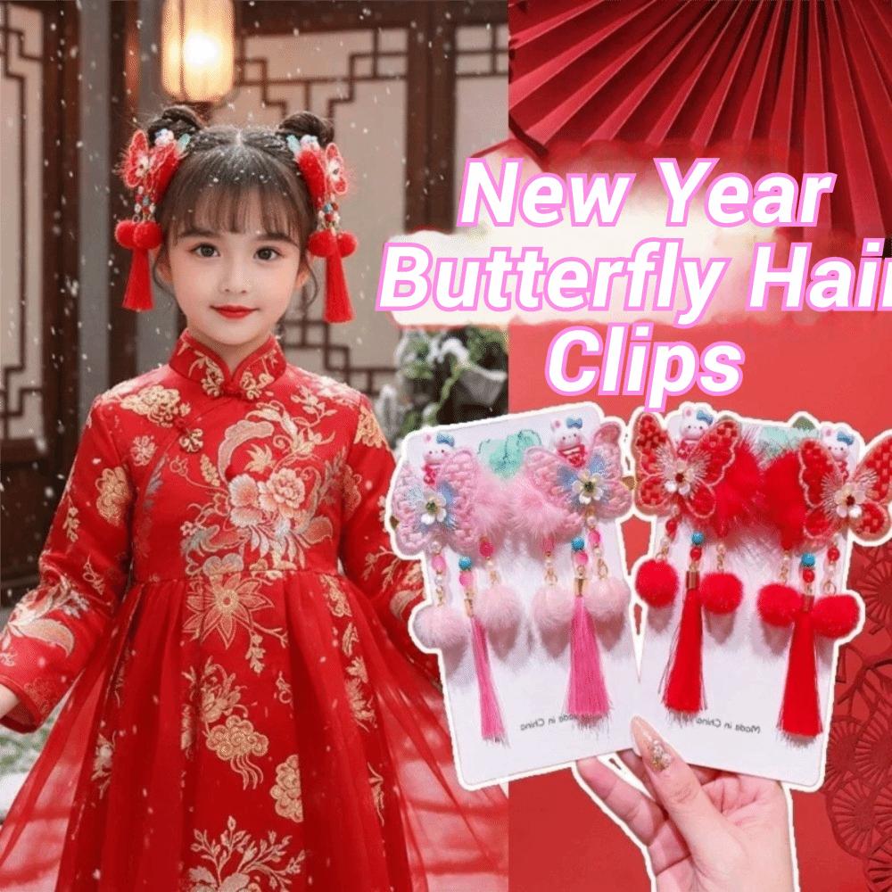Elegant Tassel Hairpin Cute New Year Hair Accessory Traditional Chinese Hair Clip Cosplay Events