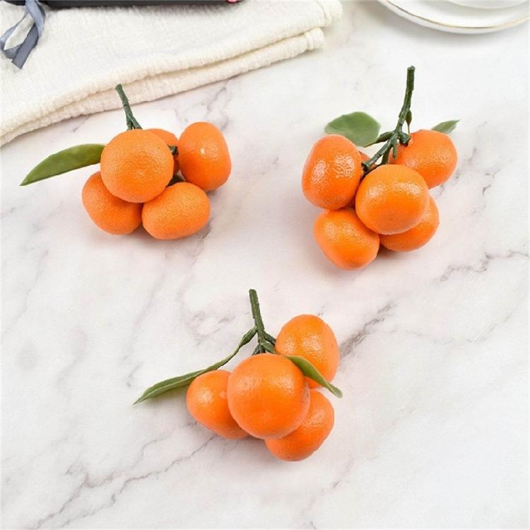 Simulation Foams Tangerine Realistic Fruit for Kitchen Parties Decorations