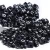 50-100pcs Black Acrylic Letter Beads A-Z Alphabet Beads Cube Spacer Beads For DIY Bracelet Necklace Jewelry Making Accessories