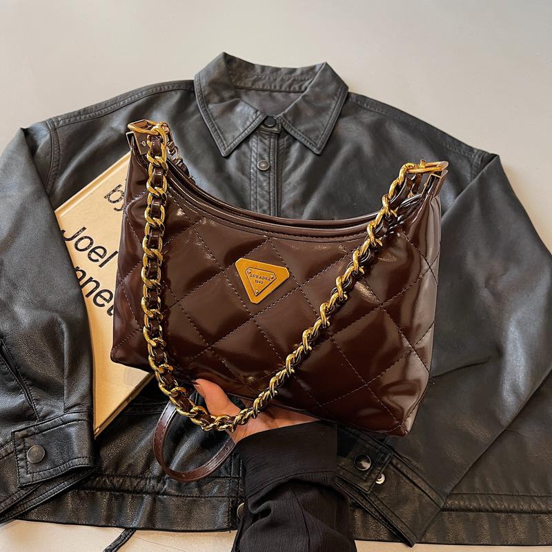 Нишевая легкая роскошная сумка женская 2025 новая сумка с цепочкой из бриллиантов модная универсальная темпераментная усовершенствованная сумка-мессенджер на одно плечо