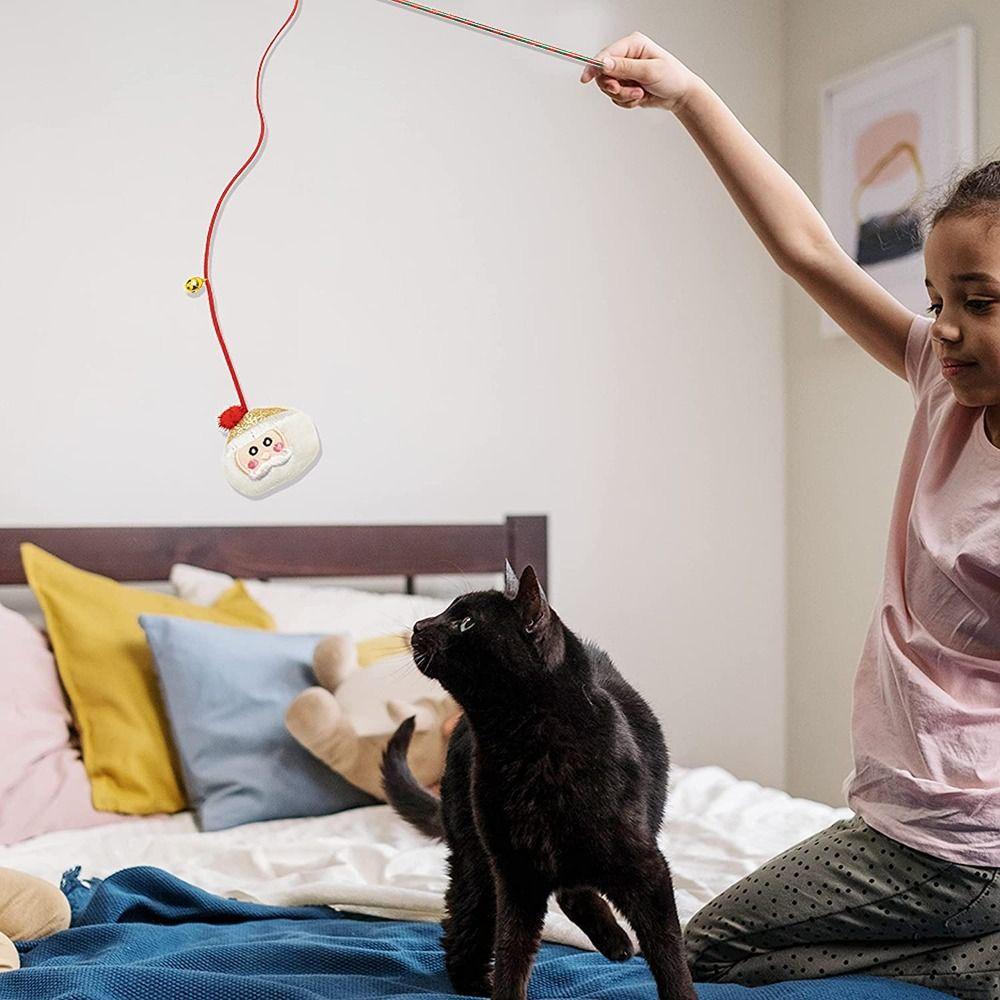 Pet Playing Cute Exercise Funny Cat Tease Toy Christmas Cat Wand Tease Wand Interactive Stick