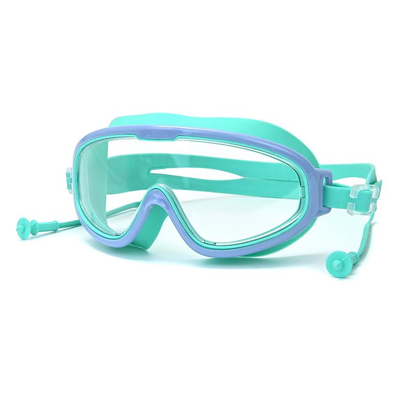 Водонепроницаемые и противозапотевающие детские очки высокой четкости для плавания в большой оправе для мужчин и женщин, профессиональные очки для дайвинга