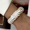 Gold Plated Color Enamel Cuff Bracelet Irregular Design Statement Jewelry Bracelet  for Women
