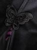 Розегаль Готические брюки-клеш с аппликацией в виде бабочки и цветочным флоком, бархатные лоскутные карманы без застежек