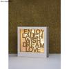 Decorative Plaque - Writing. - Enjoy,Laugh,Wish... - FSC 100% - 18,7x18cm - Mixed