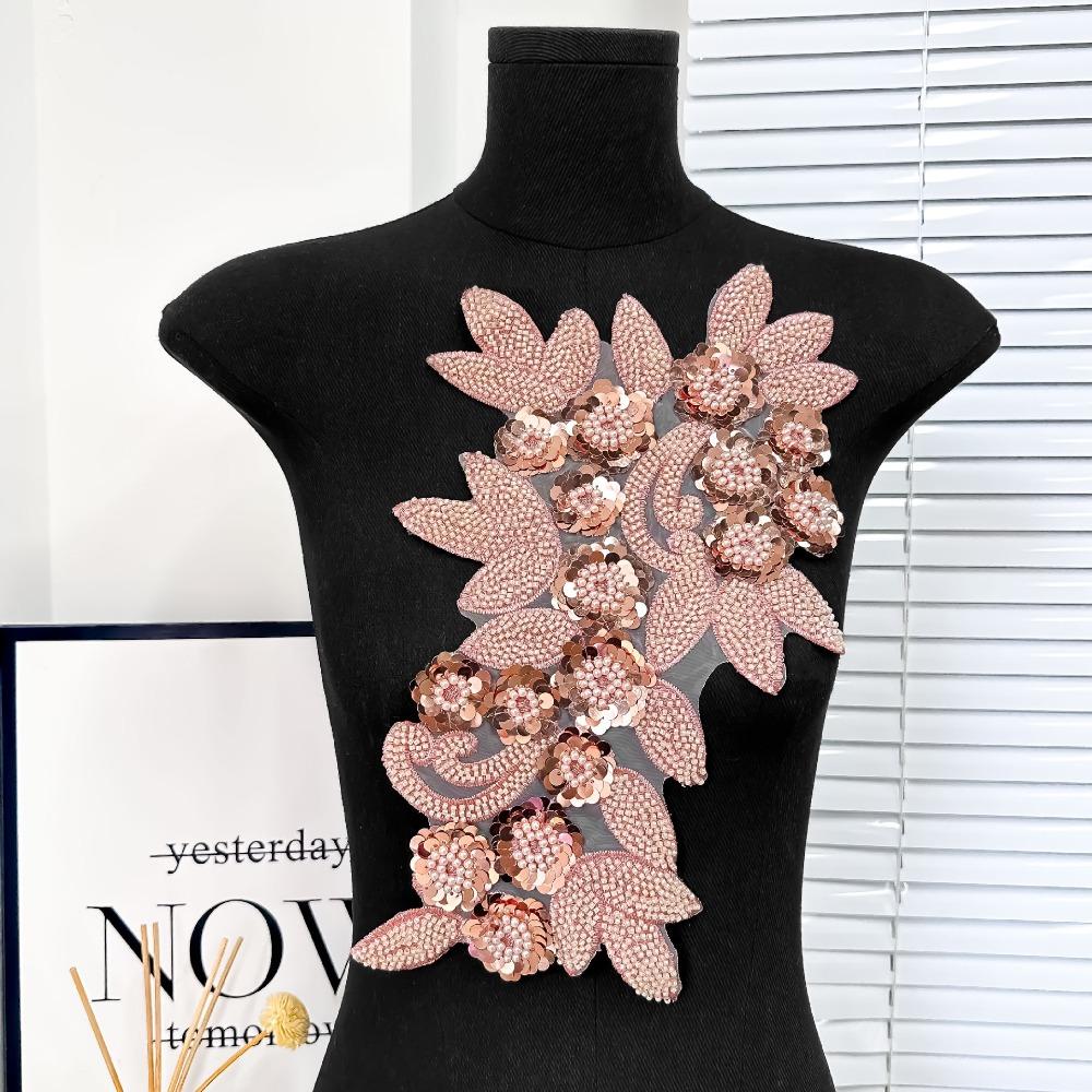 Three Dimensional Flowers Flower Embroidered Patches Sequin Patch Repair Women Clothes