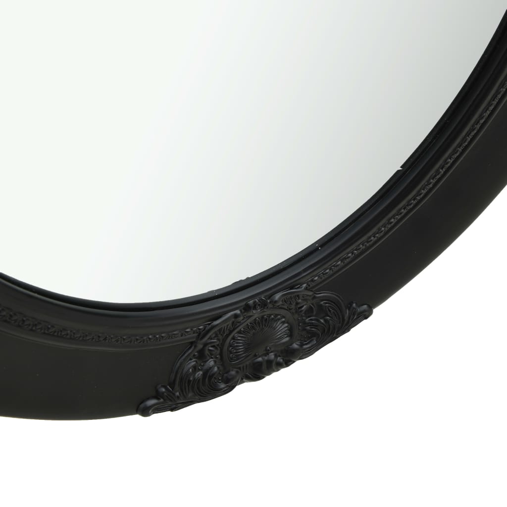 Baroque style wall mirror 50 x 70 cm black