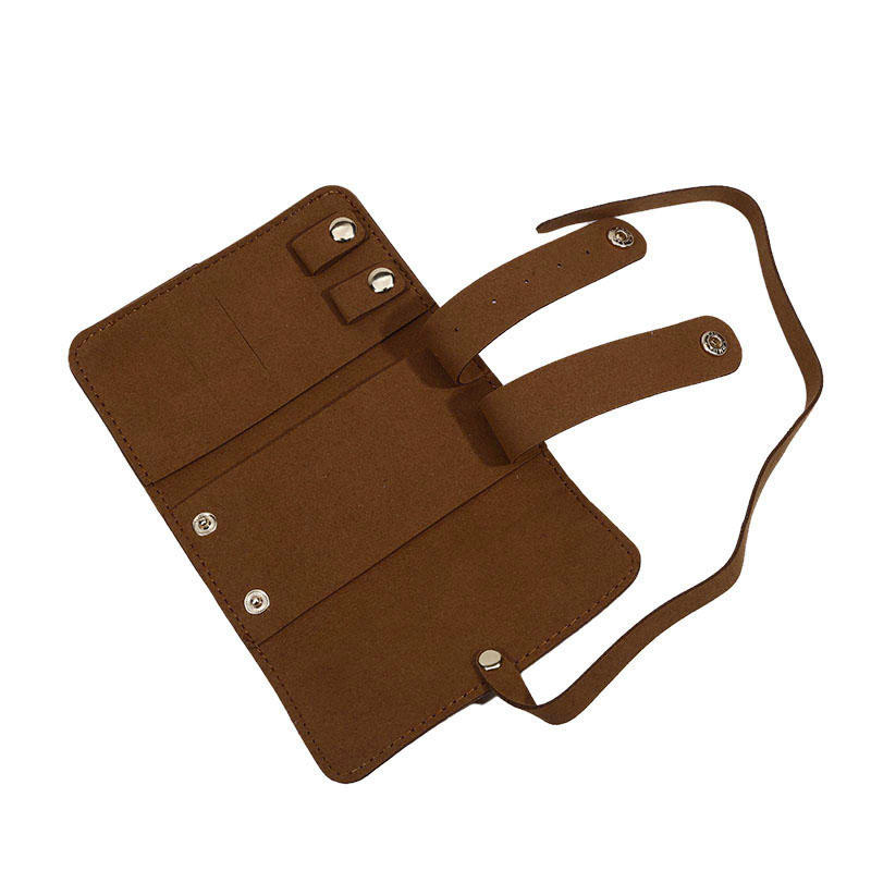 Portable Jewelry Storage Bag PU Leather Necklace Organizer Roll Bags Foldable Earring Ring Gifts Pouch for Women Travel